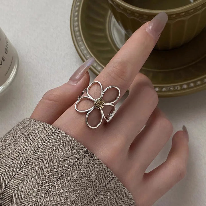 Alizee Elegant Flower-Shaped Ring, view 3 - Elena Harper