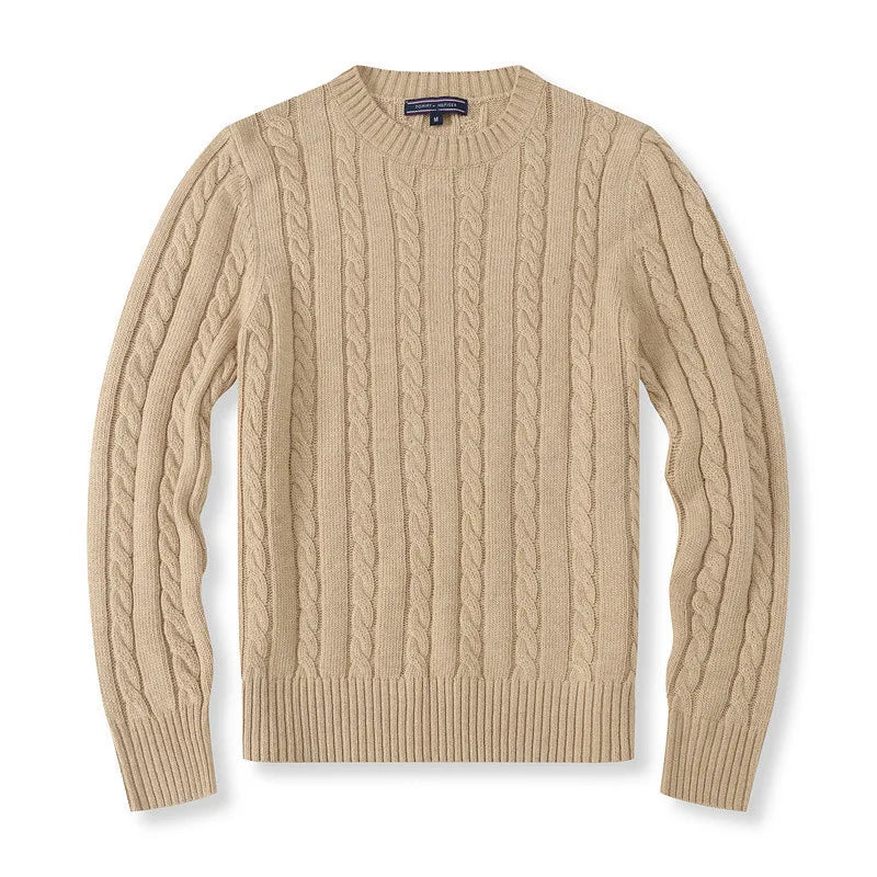 Cable Wool Sweater - Elena Harper