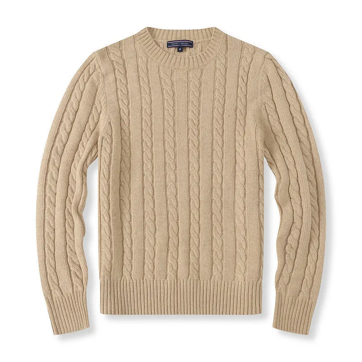 Cable Wool Sweater - Elena Harper