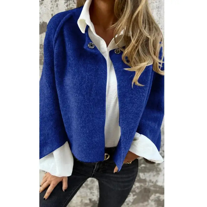 Amalia - Long Sleeve Round Neck Wool Cardigan
