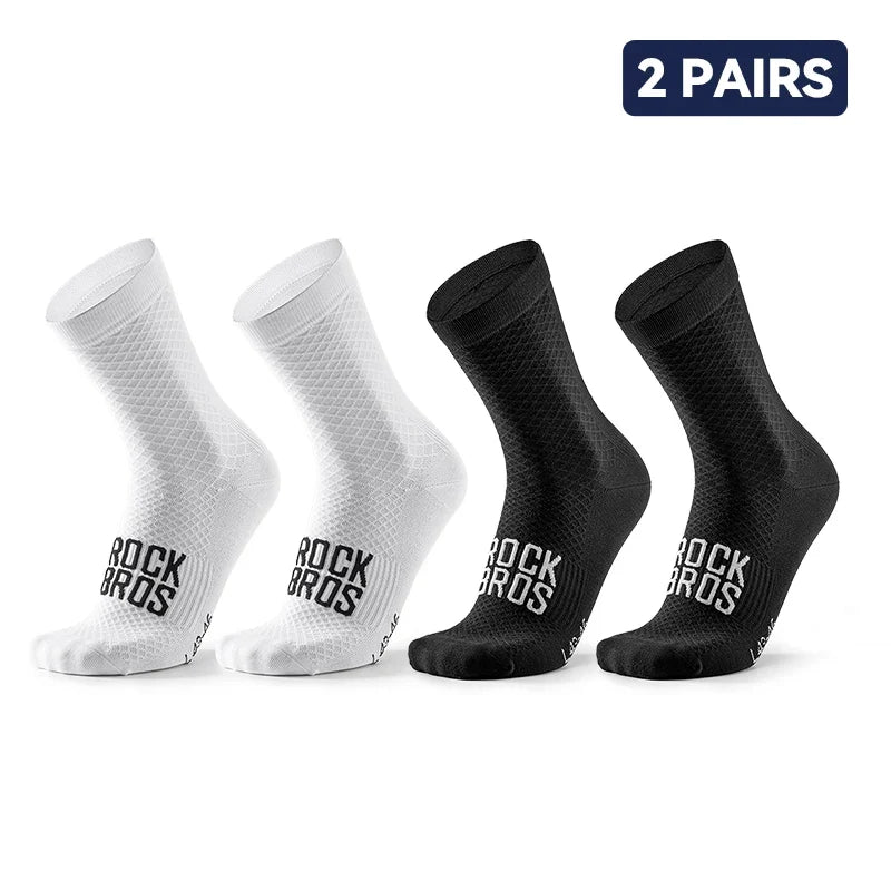 Set of 2 pairs of breathable cycling socks