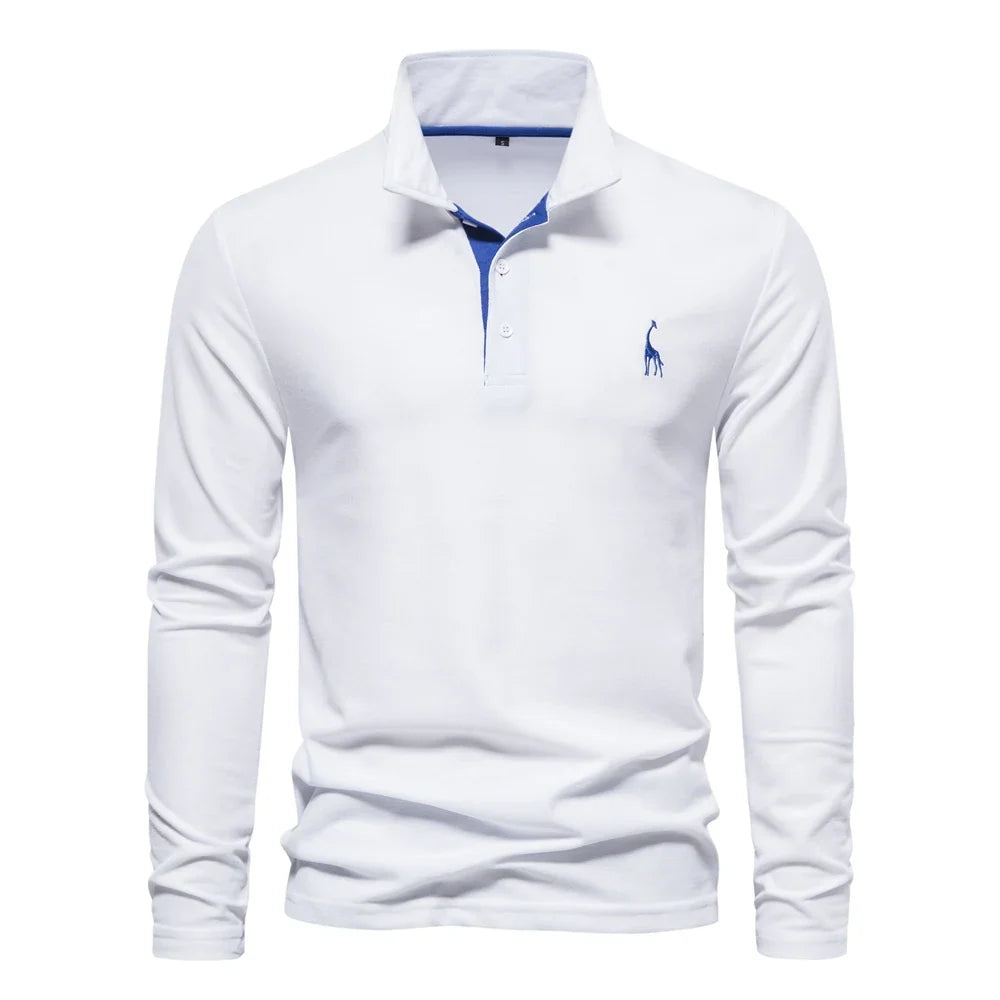 Laurent Monaco Embroidered Polo for Men, view 7 - Elena Harper