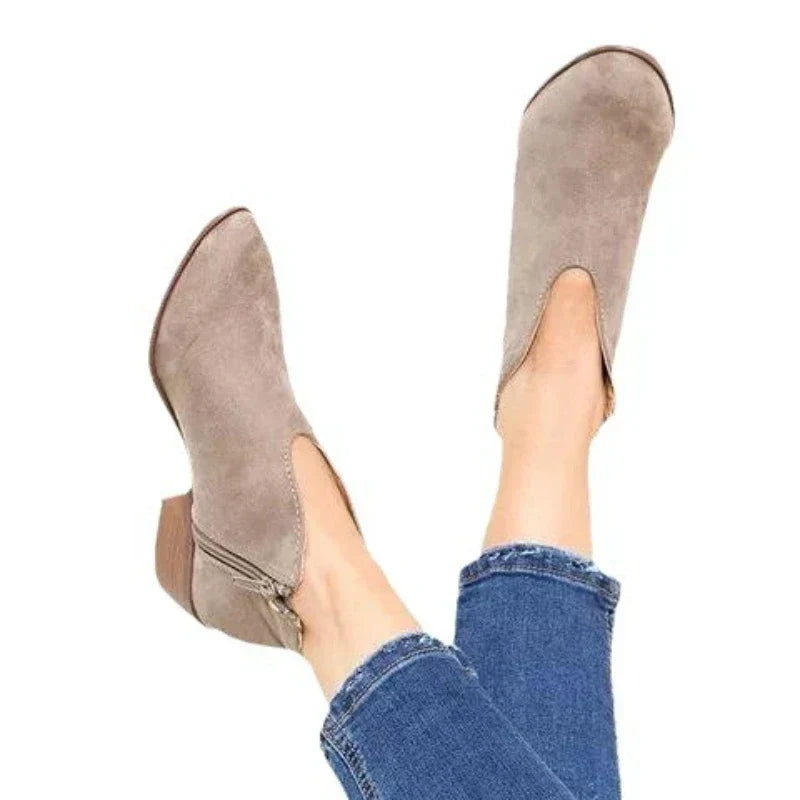 Clara Cut Out Ankle Boots with Breathable Panels for Women - Elena Harper