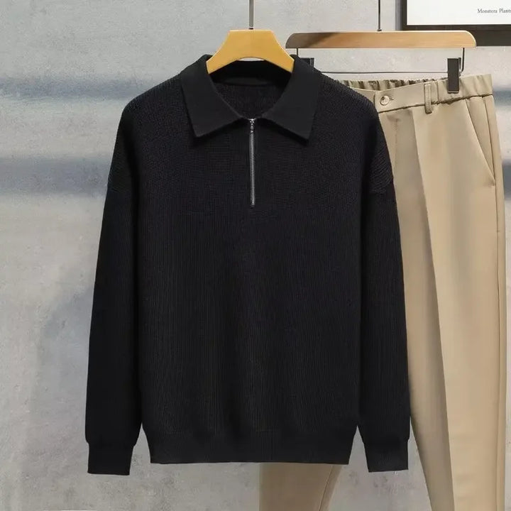 Antonios half zipper sweater, view 4 - Elena Harper