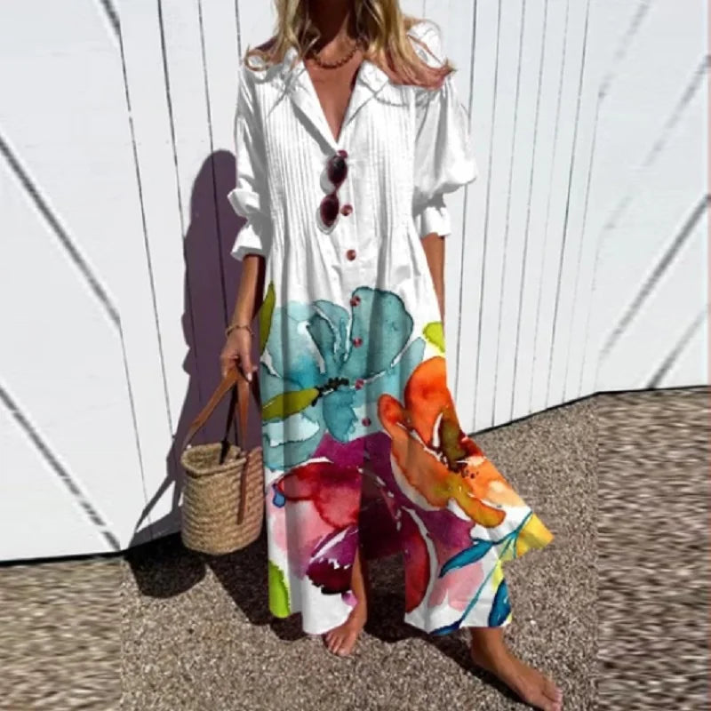 Poppy Boho Long Summer Dress - Elena Harper