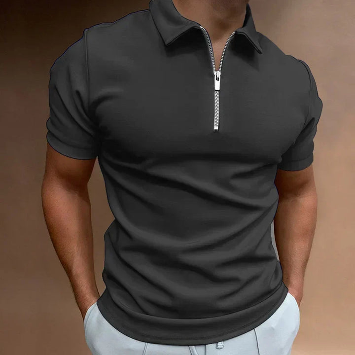 Hugo Luxurious Zip Polo, view 8 - Elena Harper