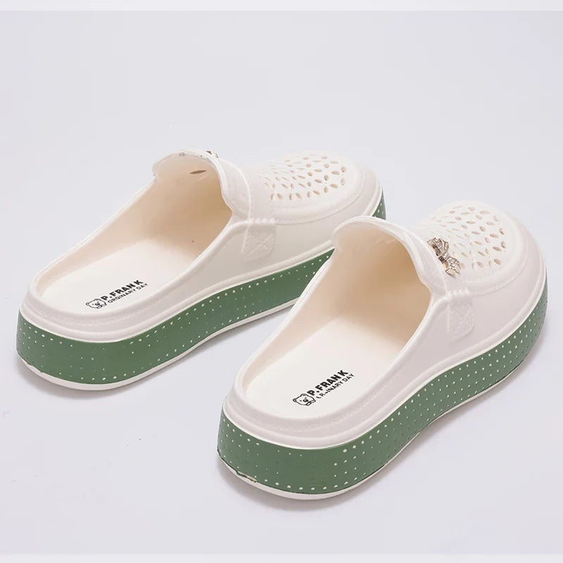 Gaia Soft Perforated Sandals, view 5 - Elena Harper