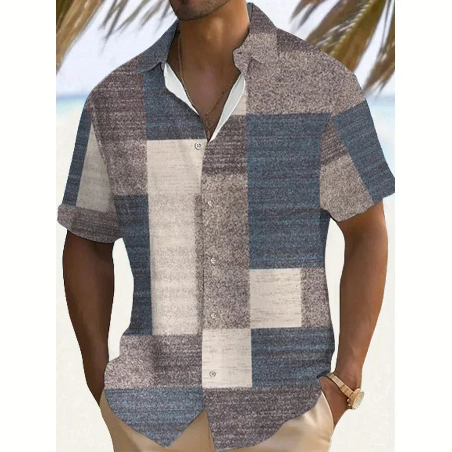 ELENA HARPER™  |  SUMMER PATCHWORK SHIRT FOR MEN