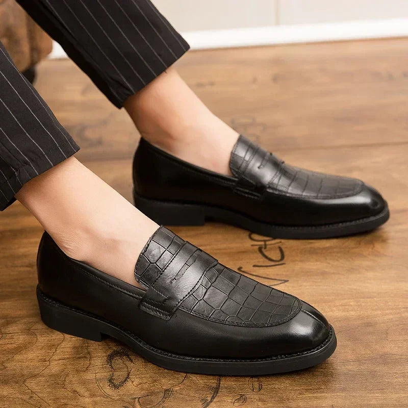 Ezequiel Crocodile Loafers, view 7 - Elena Harper