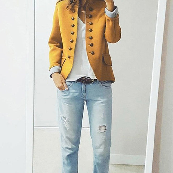 Women's Modern Button Blazer for a Slim & Trendy Look