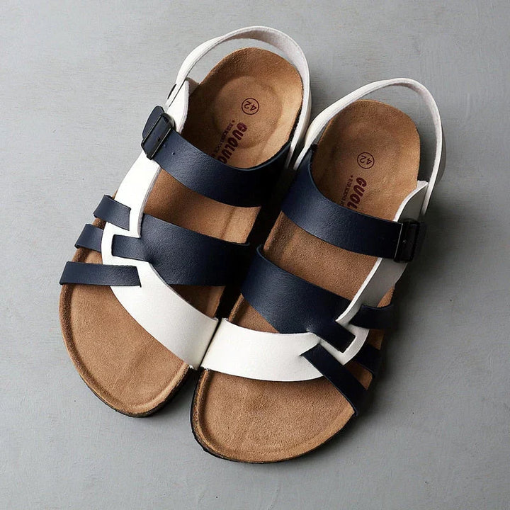 Slingback Sandals with Open Toe and Buckle Closure for Men