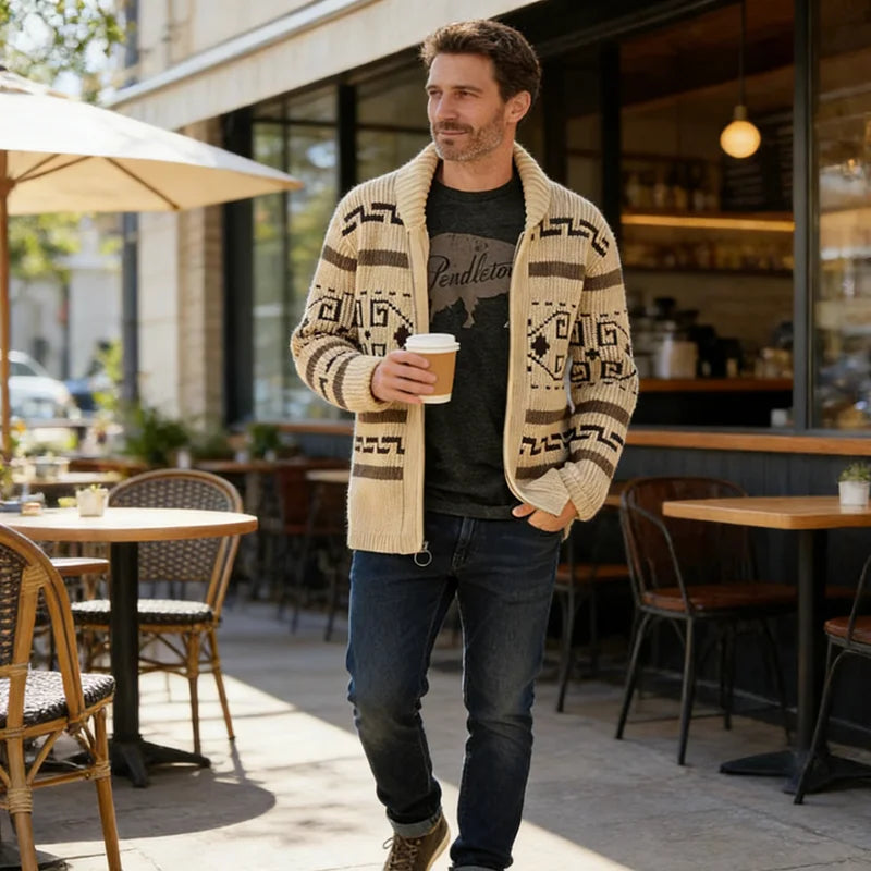 Almerico Comfortable Knit Sweater, view 6 - Elena Harper