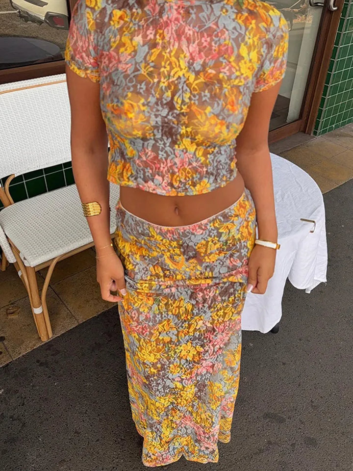 Blessy Two-Piece Floral Set, view 3 - Elena Harper