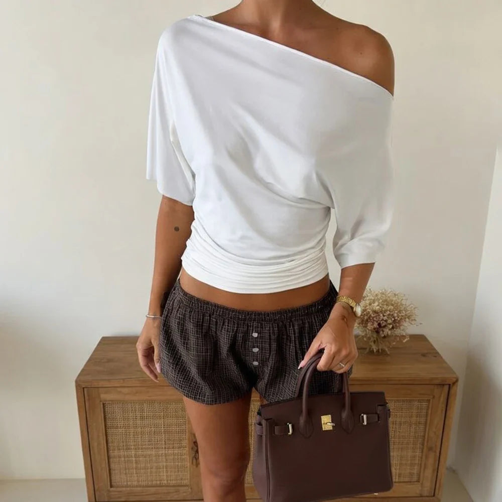 Kalista Soft Draped Blouse, view 3 - Elena Harper