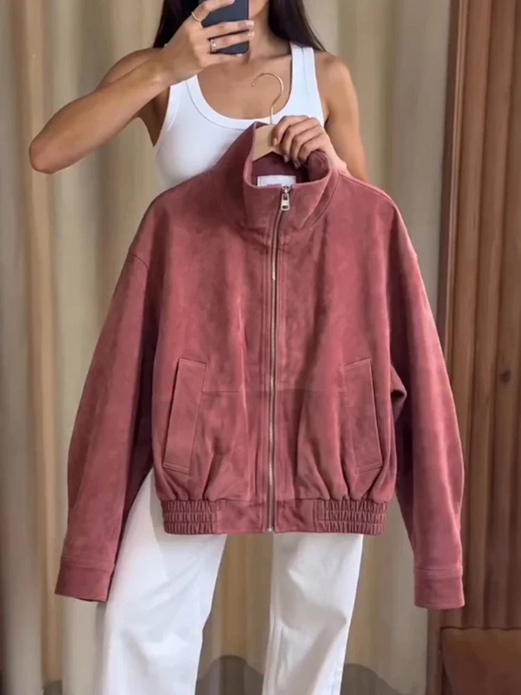 Anna Soft Suede Jacket, view 6 - Elena Harper