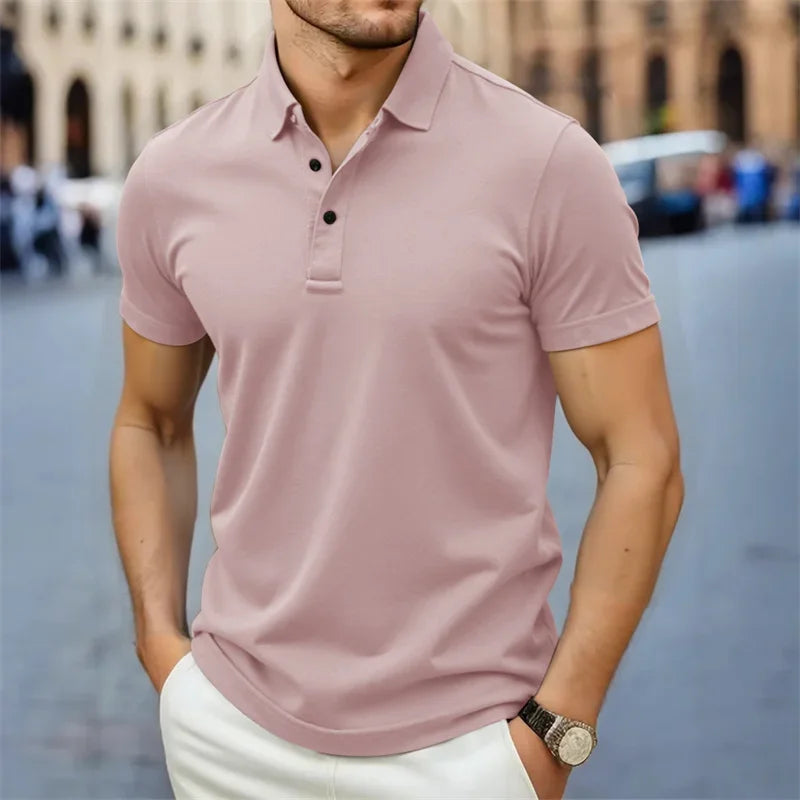 Alvise Smooth Cotton Polo, view 2 - Elena Harper