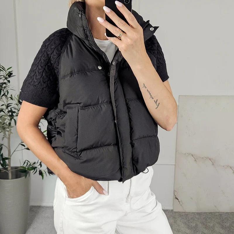 Cristiana Comfortable Padded Gilet, view 6 - Elena Harper