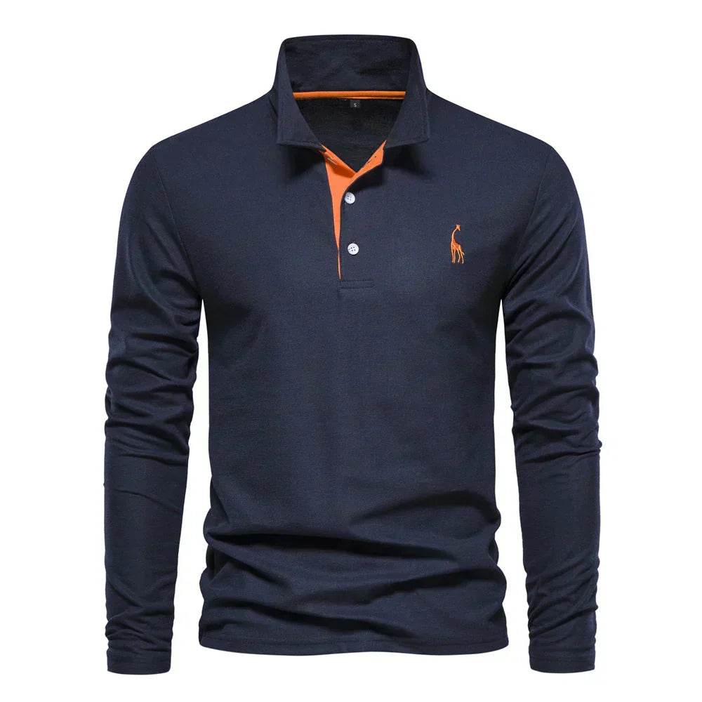 Ronny - Long Sleeve Polo for Men