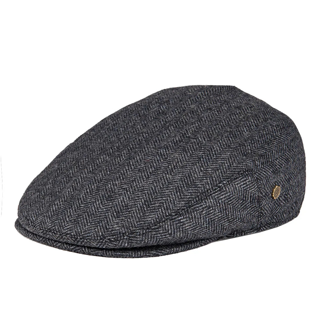 Men's Classic Herringbone Flat Cap for Timeless Style