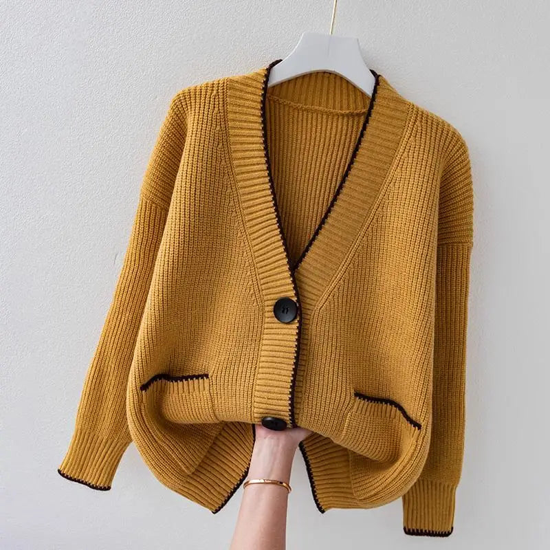 Nériza Elegant Oversized Cardigan, view 2 - Elena Harper