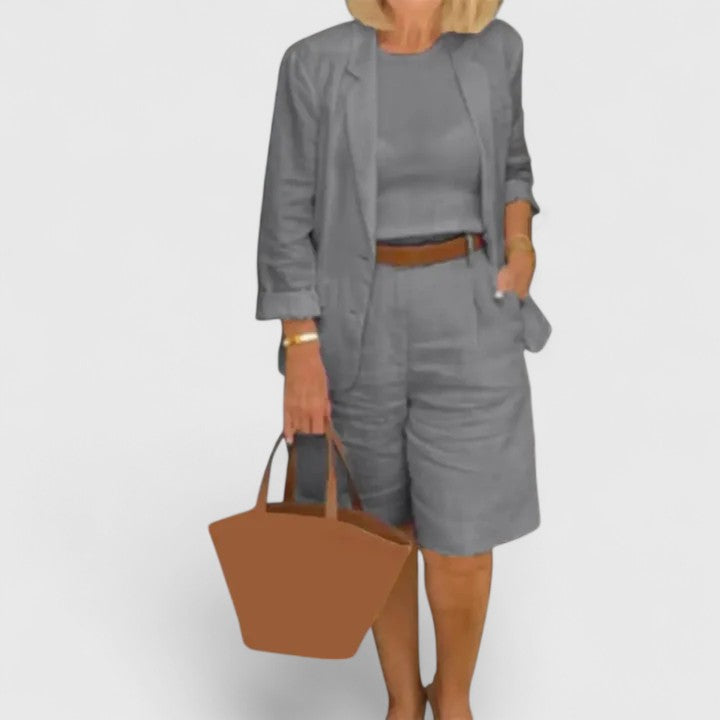 ANNA – RELAXED TAILORED SHORTS SET