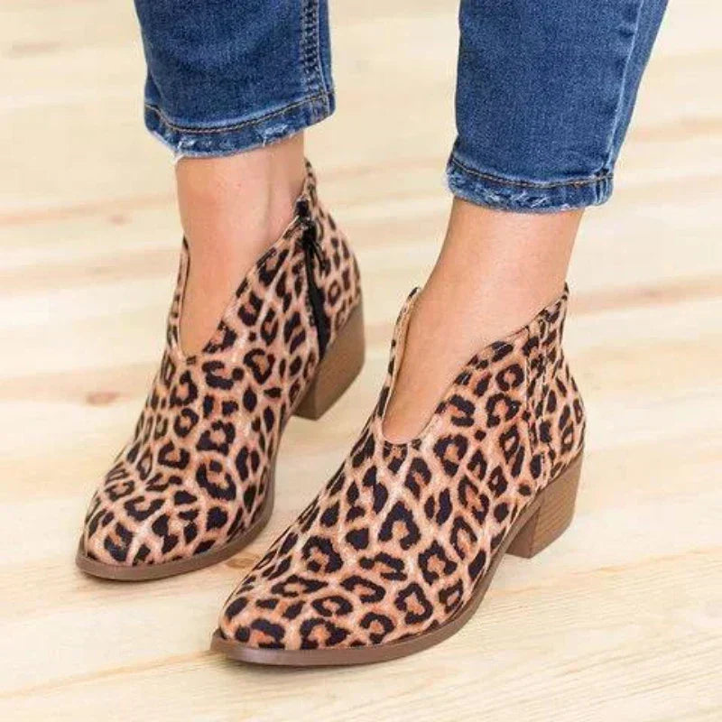 Clara Cut Out Ankle Boots with Breathable Panels for Women - Elena Harper