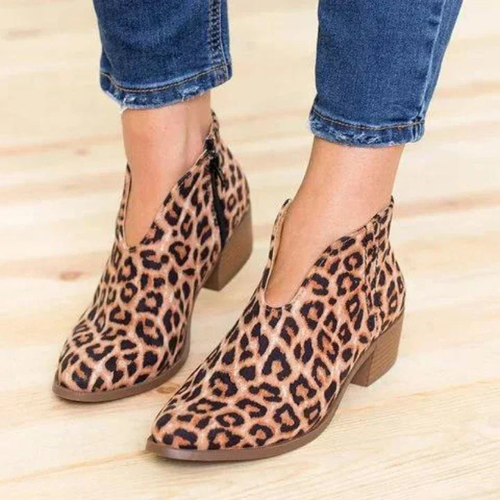 Clara Cut Out Ankle Boots with Breathable Panels for Women - Elena Harper