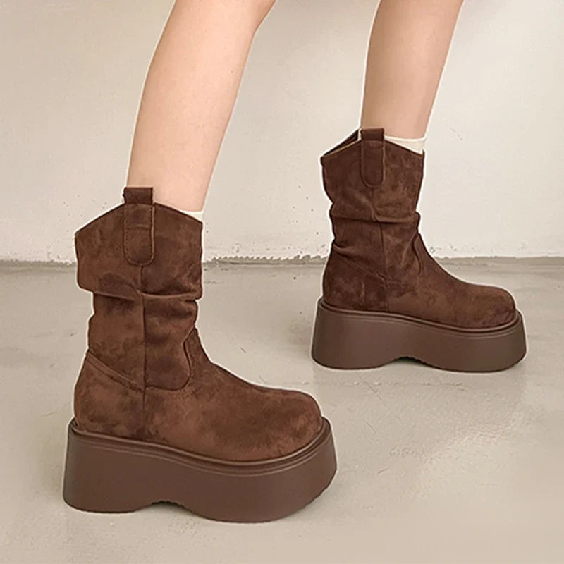 Jacaranda Soft Suede Ankle Boots, view 6 - Elena Harper