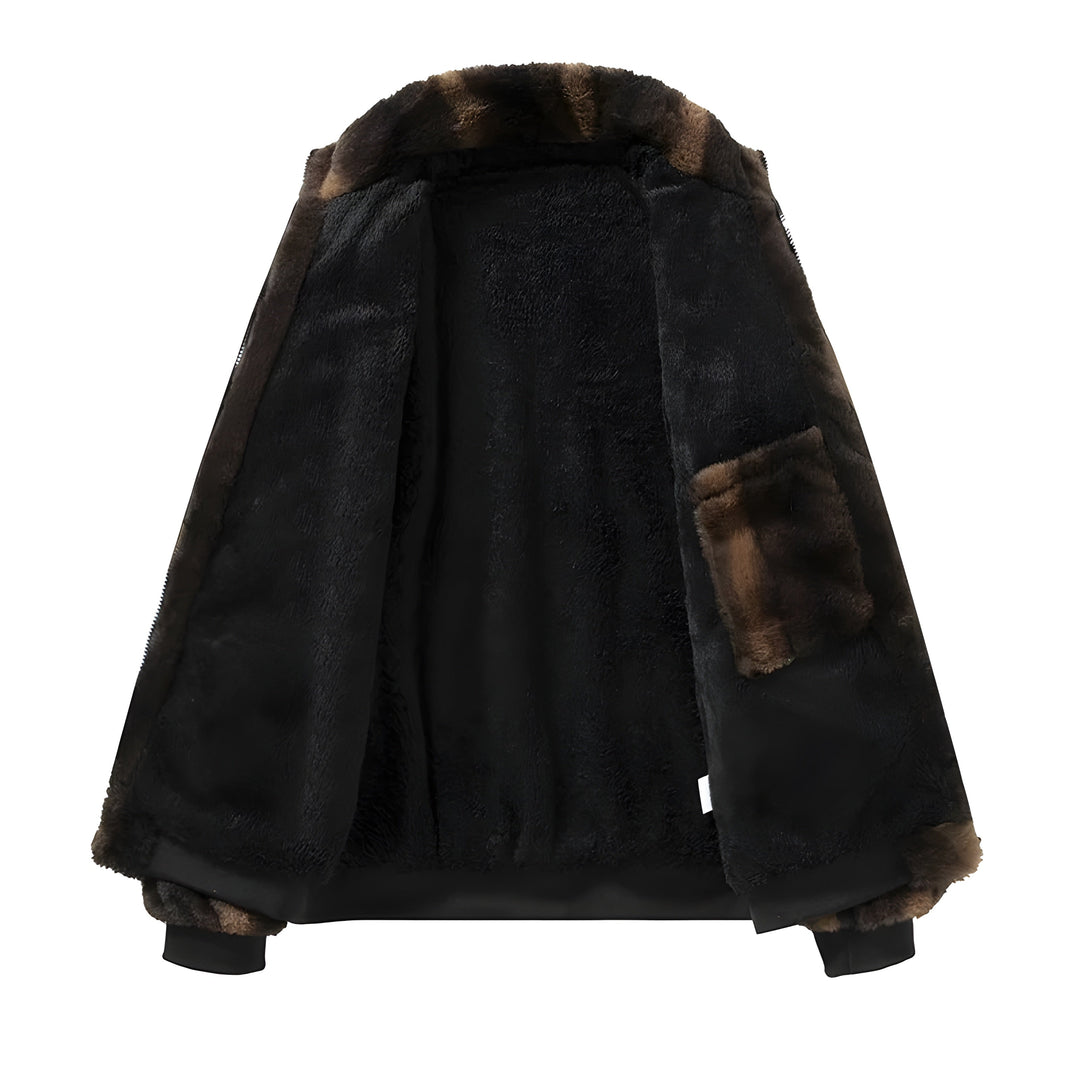 Oversized Faux Fur Bomber Jacket