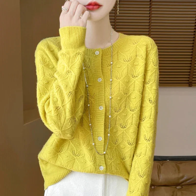 Aurora Cozy Knit Cardigan - Elena Harper