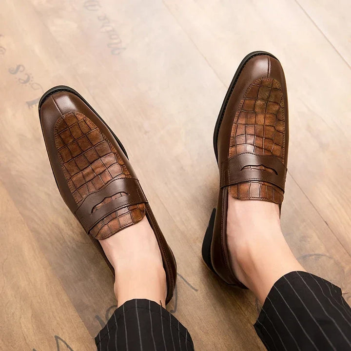 Ezequiel Crocodile Loafers, view 9 - Elena Harper
