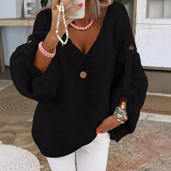 Antonina Comfortable Knit Sweater, view 4 - Elena Harper