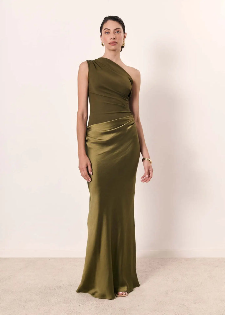 Maxi Dress with Exposed Shoulder - Elena Harper