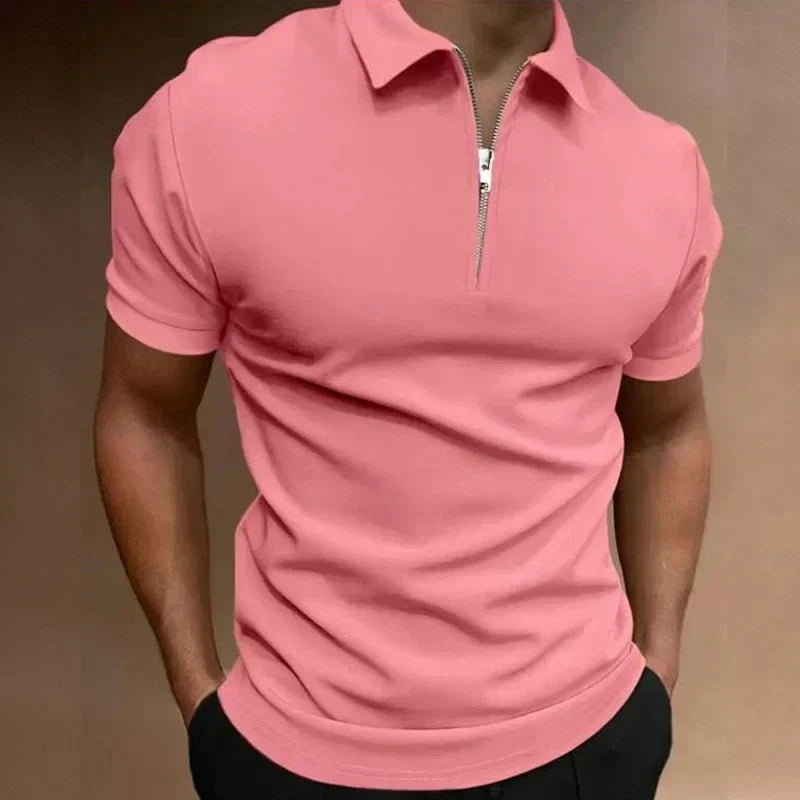 Hugo Luxurious Zip Polo, view 9 - Elena Harper