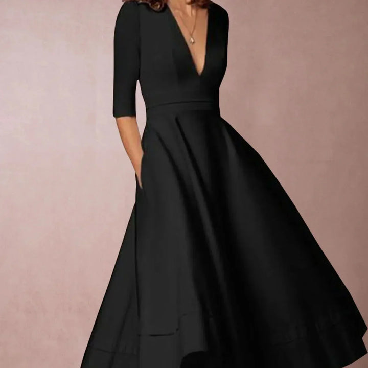 Vintage Women's A-Line Dress from the 60s with Flared Skirt Elegant and Feminine, view 10 - Elena Harper