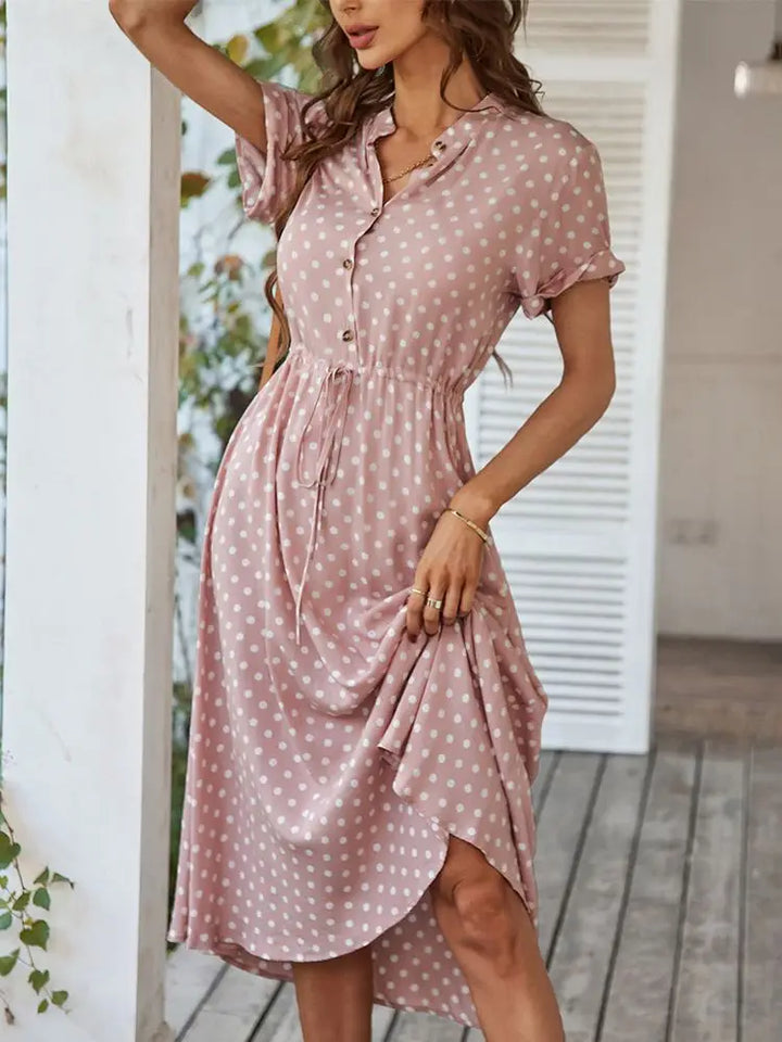 Dotarie Polka Midi Shirt Dress - Elena Harper