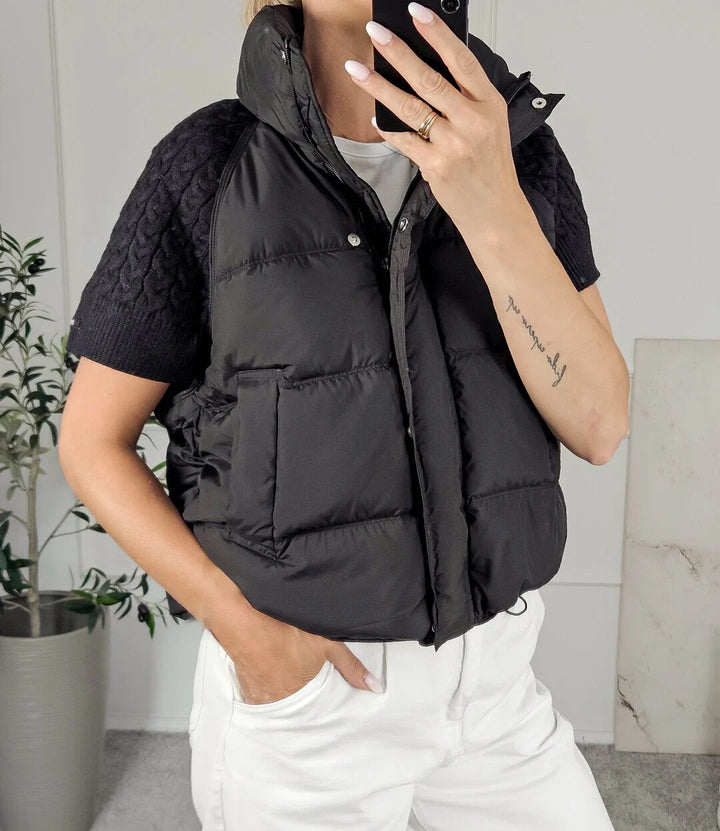 Cristiana Comfortable Padded Gilet, view 9 - Elena Harper