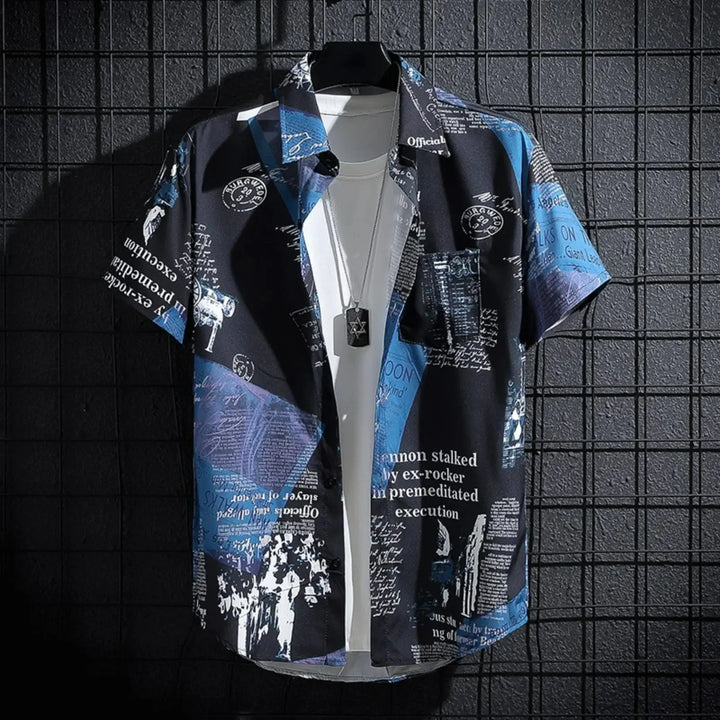 Classic Printed Shirt for Men - Elena Harper