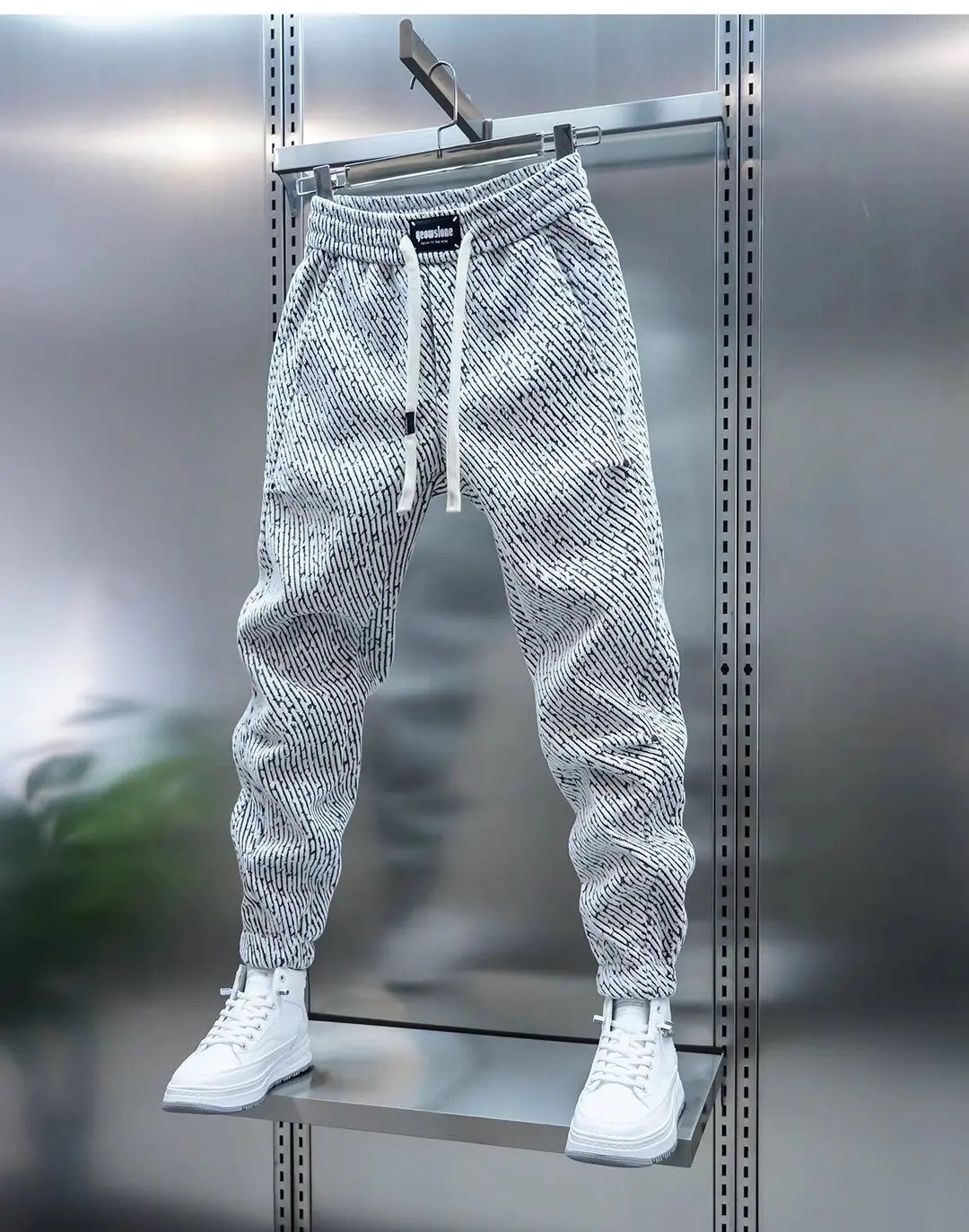 Jukka - Elastic Waist Trousers With Drawstring