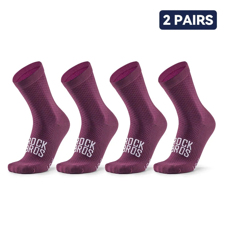 Set of 2 pairs of breathable cycling socks