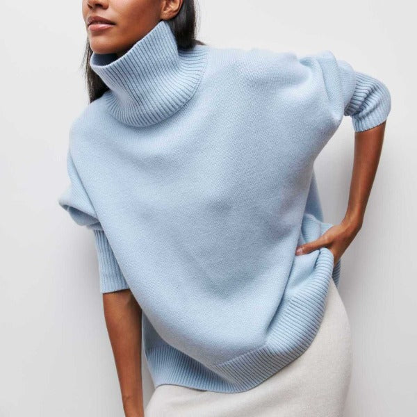 Elena | Relaxed Turtleneck Knit Sweater