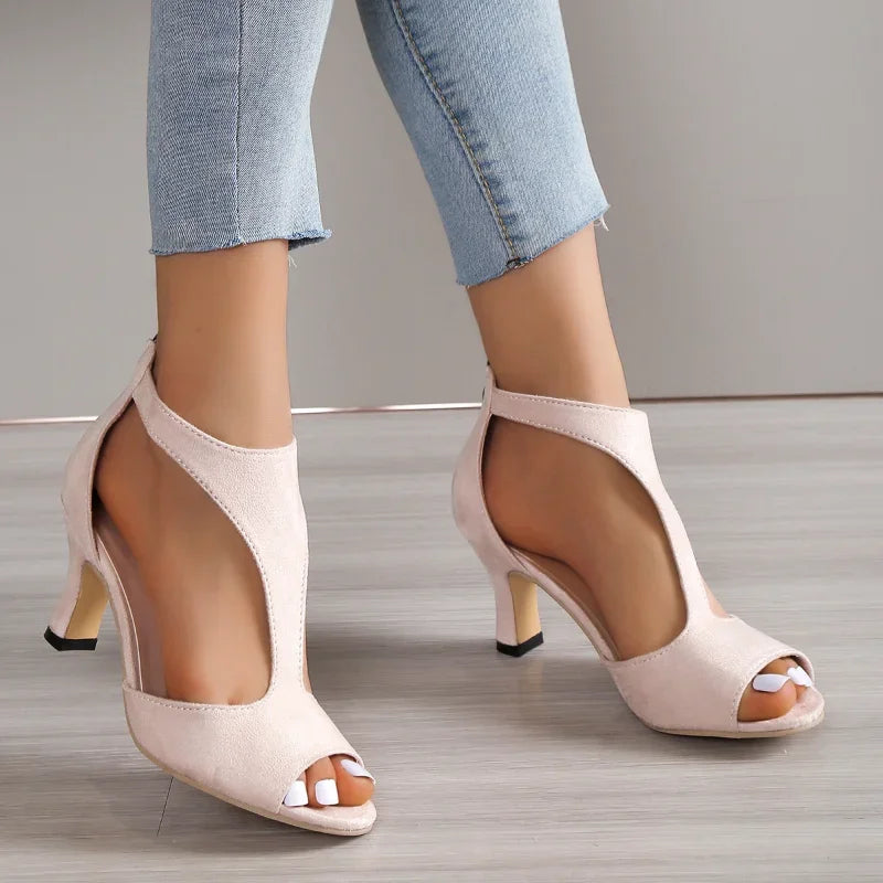 ALANA Sleek Open-Side Heels - Elena Harper