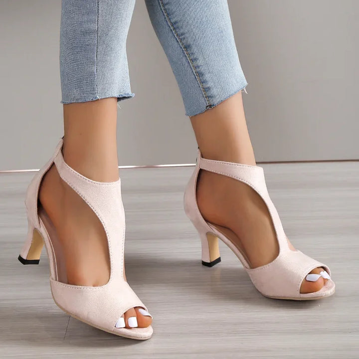 ALANA Sleek Open-Side Heels - Elena Harper