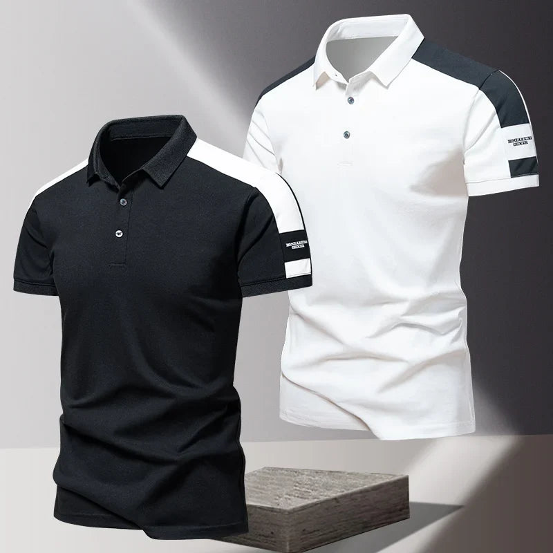 Geofredo Smooth Cotton Polo, view 4 - Elena Harper
