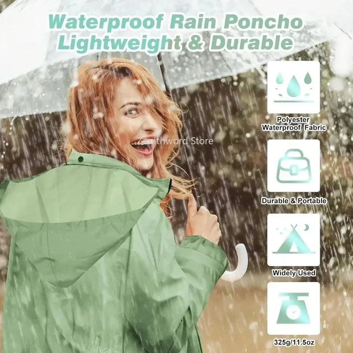 Women's Packable Lightweight Longline Raincoat Brumelle, view 2 - Elena Harper