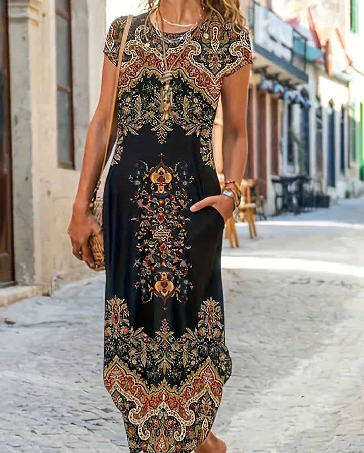 Lena Elegant Casual Dress with Loose Fit - Elena Harper