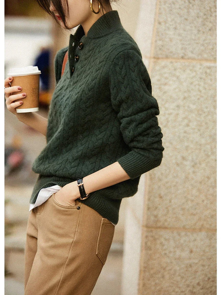 Arden Pullover with Button Placket