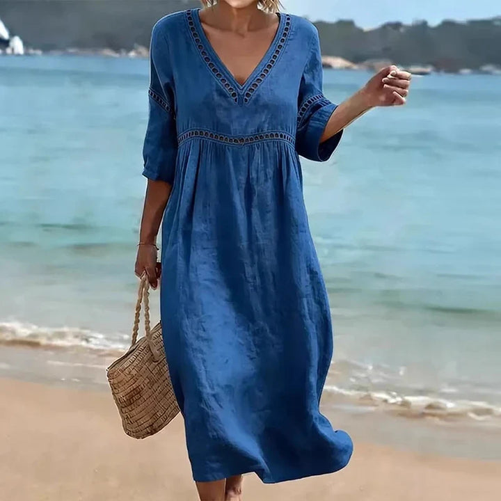 Isolina Soft Maxi Dress, view 4 - Elena Harper