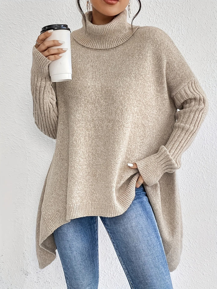 Gudrun | Women's Cozy Oversized Winter Sweater with High Neck
