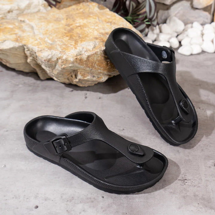 Adelgarda Elegant Leather Sandals, view 3 - Elena Harper